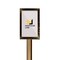 Montour Line Sign Frame Floor Standing 7 x 11 in. V Satin Brass Steel FS200-711-V-SB - alternate 1